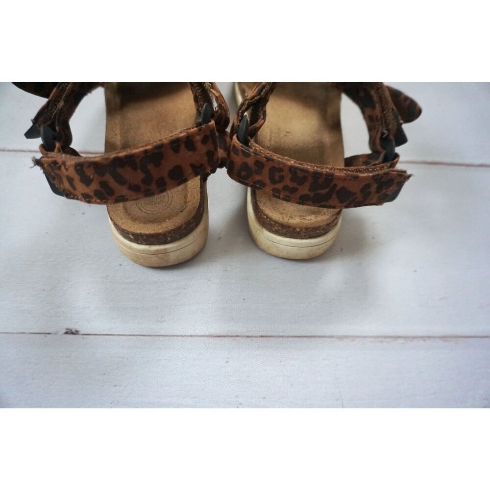 Wonder Nation Girls Bow Flatform Sandals, Lepoard - Size 13 - Picture 6 of 7